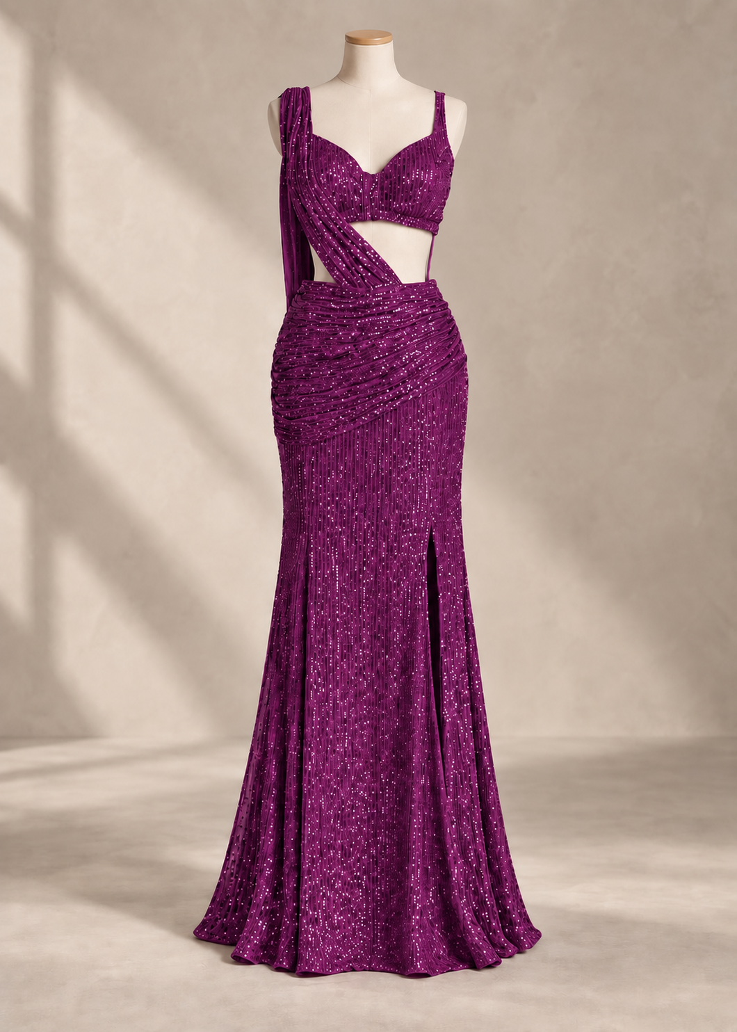 Sequin Saree Set